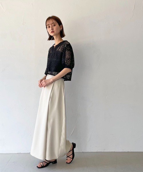 CLEIO（クレイオ）の「【CLEIO】パフスリーブレースブラウス（シャツ/ブラウス・レディース・アイボリー/ブラック・FREE）」の16枚目の写真