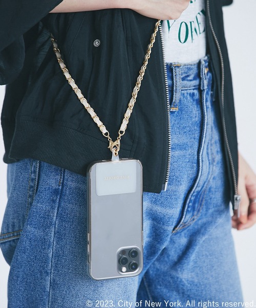 RIVE DROITE（リヴドロワ）の「チェーンストラップ（スマホグッズ・レディース・ブラック/ベージュ・FREE）」の3枚目の写真