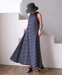 ホルターネックカットソーワンピース