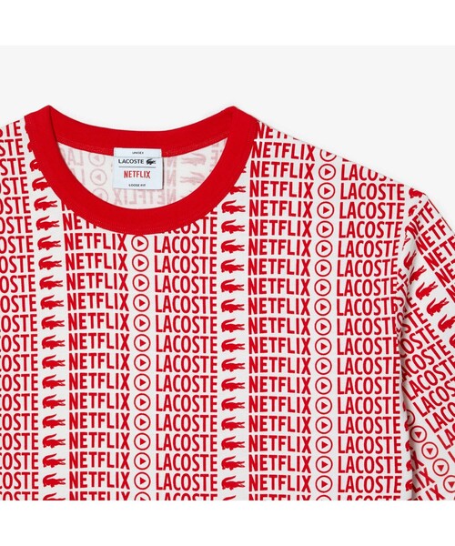 LACOSTE(ラコステ)の「『Lacoste x Netflix』 総柄Tシャツ(Tシャツ/カットソー・メンズ・レッド/グリーン・L/M/S/XL)」の8枚目の写真