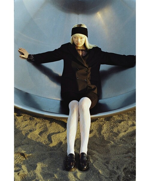 Ray BEAMS（レイビームス）の「I Hate Monday / flower lace ストッキング white（タイツ/ストッキング・レディース・ホワイト・ONE SIZE）」の2枚目の写真