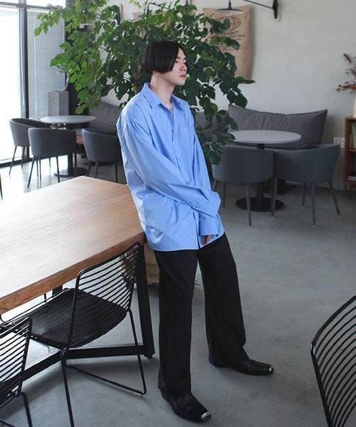 HOLY IN CODE（ホーリーインコード）の「HOLY IN CODE no.6733 5color muji over SHIRT（シャツ/ブラウス・メンズ・ブルー/ブラック・FREE）」の14枚目の写真