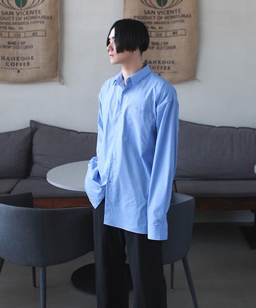 HOLY IN CODE（ホーリーインコード）の「HOLY IN CODE no.6733 5color muji over SHIRT（シャツ/ブラウス・メンズ・ブルー/ブラック・FREE）」の18枚目の写真
