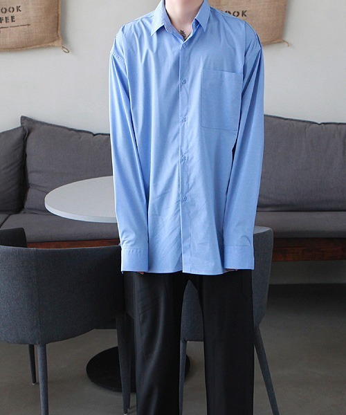 HOLY IN CODE（ホーリーインコード）の「HOLY IN CODE no.6733 5color muji over SHIRT（シャツ/ブラウス・メンズ・ブルー/ブラック・FREE）」の10枚目の写真