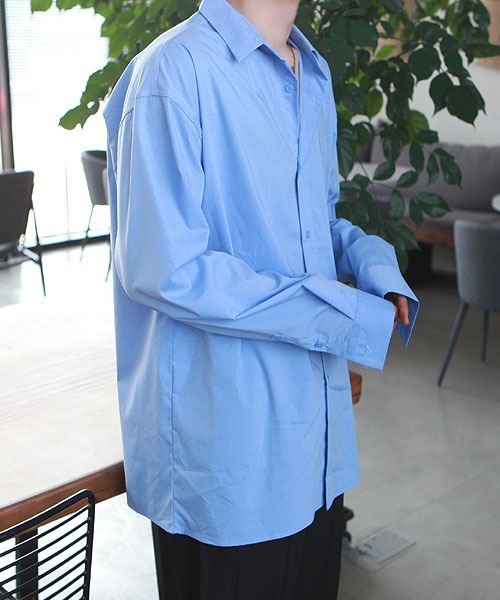 HOLY IN CODE（ホーリーインコード）の「HOLY IN CODE no.6733 5color muji over SHIRT（シャツ/ブラウス・メンズ・ブルー/ブラック・FREE）」の11枚目の写真