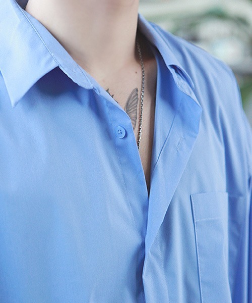 HOLY IN CODE（ホーリーインコード）の「HOLY IN CODE no.6733 5color muji over SHIRT（シャツ/ブラウス・メンズ・ブルー/ブラック・FREE）」の19枚目の写真