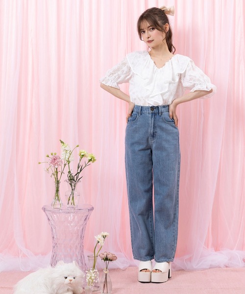 DearMyLoveRose(ディアマイラブローズ)の「エアリーフリルギャザーブラウス(シャツ/ブラウス・レディース・ベビーピンク/ホワイト/ラベンダー・MEDIUM/LARGE/XX-LARGE/X-LARGE)」の8枚目の写真
