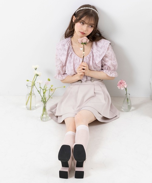 DearMyLoveRose(ディアマイラブローズ)の「エアリーフリルギャザーブラウス(シャツ/ブラウス・レディース・ベビーピンク/ホワイト/ラベンダー・MEDIUM/LARGE/XX-LARGE/X-LARGE)」の12枚目の写真