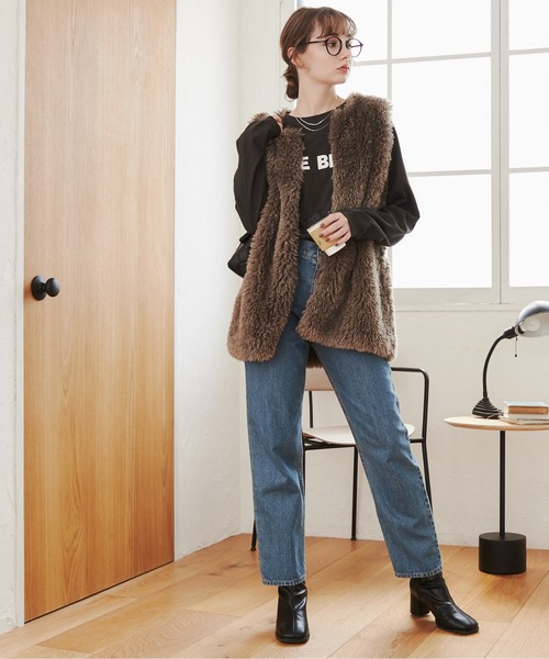 ANGIE（アンジー）の「スクエアトゥストレッチブーツ（ブーツ・レディース・アイボリー/ブラック・MEDIUM/LARGE/X-LARGE）」の3枚目の写真