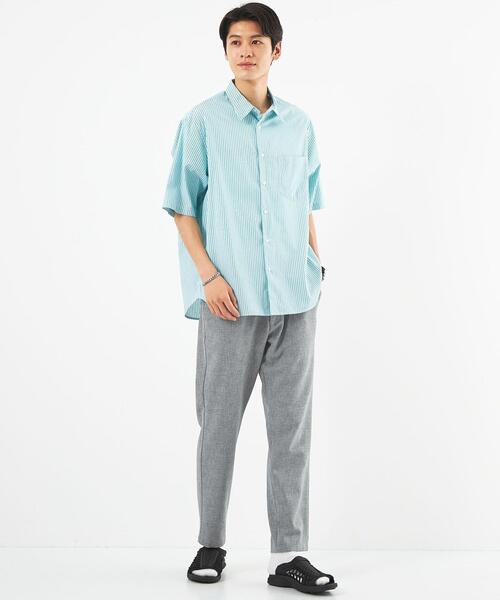 green label relaxing（グリーンレーベルリラクシング）の「VOIL-MESH 9分丈 イージーパンツ -ストレッチ・吸水速乾・通気性-（その他パンツ・メンズ・ネイビー/グレー/モカ・M/XL/L/S）」の7枚目の写真