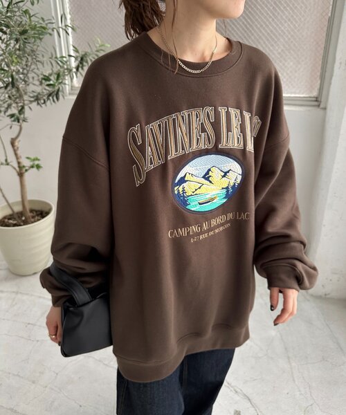 WEB限定】スーベニアマウンテン刺繍スウェット《ユニセックス