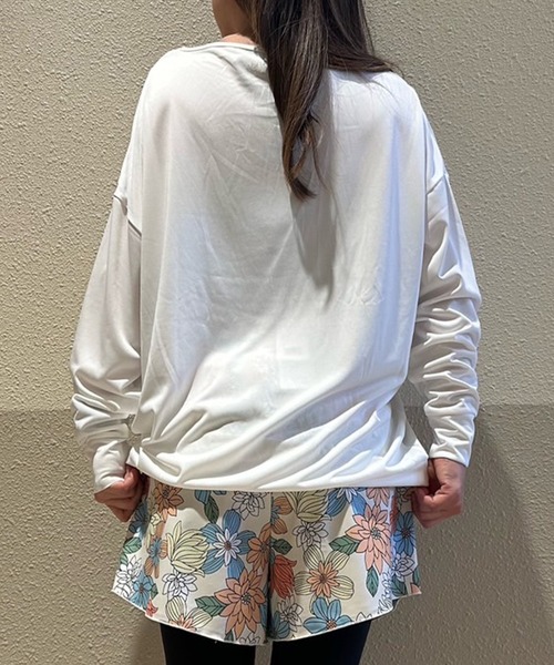 ムラサキスポーツ（ムラサキスポーツ）の「ALOHA PEOPLE/アロハピープル ロンT/ラッシュガード/水陸両用/UVケア APSS2401（Tシャツ/カットソー・レディース・ホワイト/ブラック・M/L）」の6枚目の写真