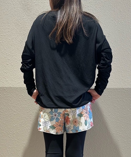 ムラサキスポーツ（ムラサキスポーツ）の「ALOHA PEOPLE/アロハピープル ロンT/ラッシュガード/水陸両用/UVケア APSS2401（Tシャツ/カットソー・レディース・ホワイト/ブラック・M/L）」の7枚目の写真