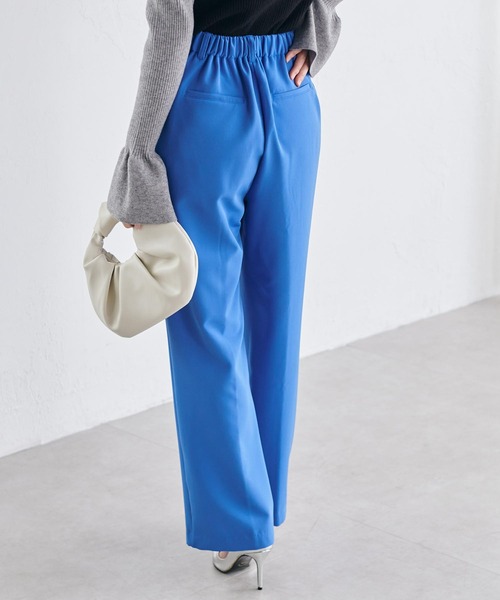 RANAN（ラナン）の「裏起毛美脚シルエットピンタックワイドパンツ（スラックス・レディース・ブラック/アイボリー/チャコール/ブルー/モスグリーン/ピンク/ボルドー/ブラウン/ネイビー/ライトグレー・S/M/L/LL）」の17枚目の写真