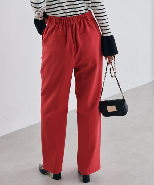 RANAN（ラナン）の「裏起毛美脚シルエットピンタックワイドパンツ（スラックス・レディース・ブラック/アイボリー/チャコール/ブルー/モスグリーン/ピンク/ボルドー/ブラウン/ネイビー/ライトグレー・S/M/L/LL）」の19枚目の写真