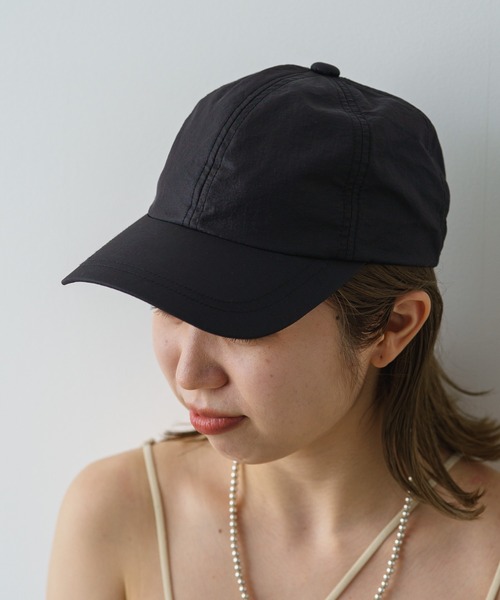 earthy（アーシー）の「【撥水】レザーナイロンキャップ（キャップ・レディース・ブラック/ブラウン・ONE SIZE）」の6枚目の写真