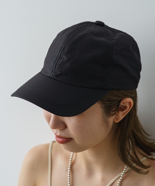 earthy（アーシー）の「【撥水】レザーナイロンキャップ（キャップ・レディース・ブラック/ブラウン・ONE SIZE）」の9枚目の写真