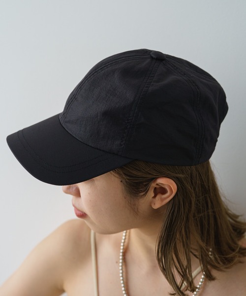 earthy（アーシー）の「【撥水】レザーナイロンキャップ（キャップ・レディース・ブラック/ブラウン・ONE SIZE）」の8枚目の写真