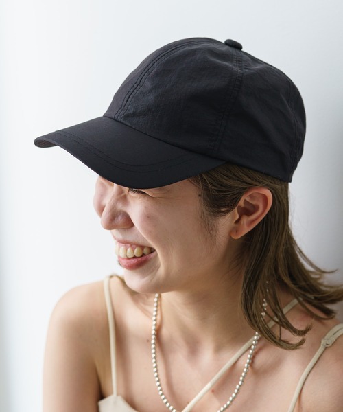 earthy（アーシー）の「【撥水】レザーナイロンキャップ（キャップ・レディース・ブラック/ブラウン・ONE SIZE）」の7枚目の写真