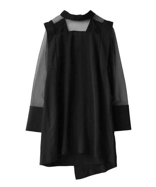 e-zakkamania stores(イーザッカマニアストアーズ)の「シアー チュニックブラウス(シャツ/ブラウス・レディース・ライトベージュ/ブラック・M)」の17枚目の写真