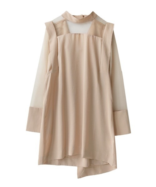e-zakkamania stores(イーザッカマニアストアーズ)の「シアー チュニックブラウス(シャツ/ブラウス・レディース・ライトベージュ/ブラック・M)」の18枚目の写真