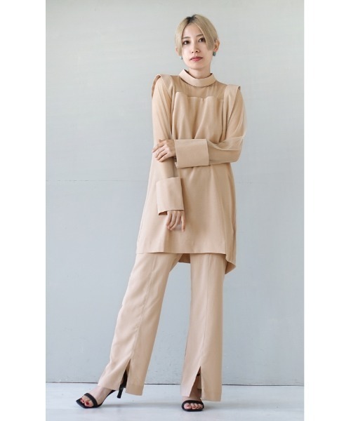 e-zakkamania stores(イーザッカマニアストアーズ)の「シアー チュニックブラウス(シャツ/ブラウス・レディース・ライトベージュ/ブラック・M)」の5枚目の写真