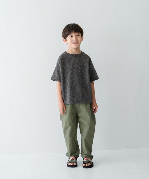 riziere(リジェール)の「ニュアンスカラーリブTシャツ(Tシャツ/カットソー・キッズ・ベージュ/チャコールグレー/ピンク/ブルー/グリーン/アイボリー・100/150/140/90/110/120/130)」の11枚目の写真