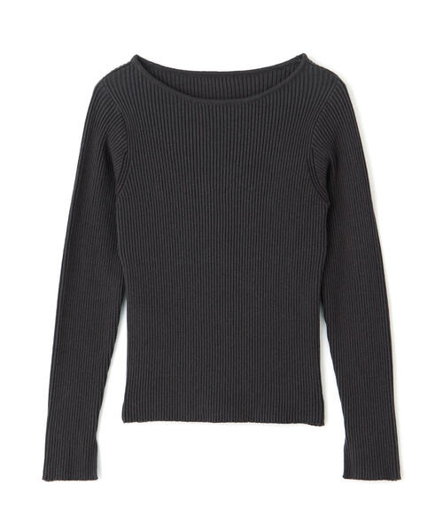 FREE'S MART（フリーズマート）の「◇[洗える]マシンウォッシャブルオーガニックコットン長袖ニット（ニット/セーター・レディース・パープル/ホワイト/ブラック/グリーン・FREE）」の9枚目の写真