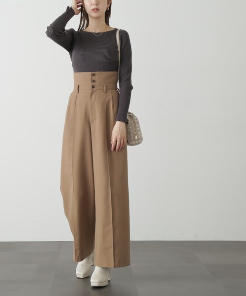 FREE'S MART（フリーズマート）の「◇[洗える]マシンウォッシャブルオーガニックコットン長袖ニット（ニット/セーター・レディース・パープル/ホワイト/ブラック/グリーン・FREE）」の11枚目の写真