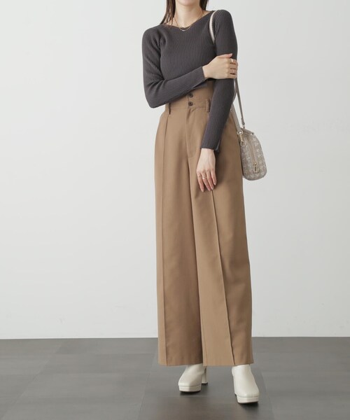 FREE'S MART（フリーズマート）の「◇[洗える]マシンウォッシャブルオーガニックコットン長袖ニット（ニット/セーター・レディース・パープル/ホワイト/ブラック/グリーン・FREE）」の12枚目の写真