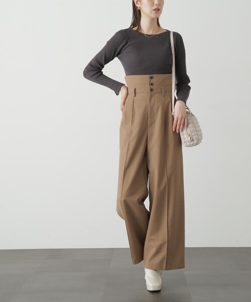 FREE'S MART（フリーズマート）の「◇[洗える]マシンウォッシャブルオーガニックコットン長袖ニット（ニット/セーター・レディース・パープル/ホワイト/ブラック/グリーン・FREE）」の14枚目の写真