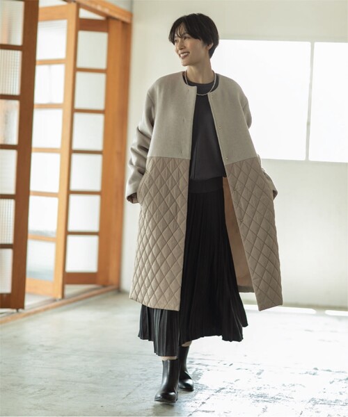 OPAQUE.CLIP(オペークドットクリップ)の「◆5color/フェイクスエード イージープリーツスカート【洗濯機洗い可】(スカート・レディース・チャコールグレー/ライトグレー/オフホワイト/ボルドー/ライトブルー・42/38/40)」の18枚目の写真