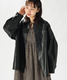 niko and... | フェイクレザーシャツジャケット(その他アウター)
