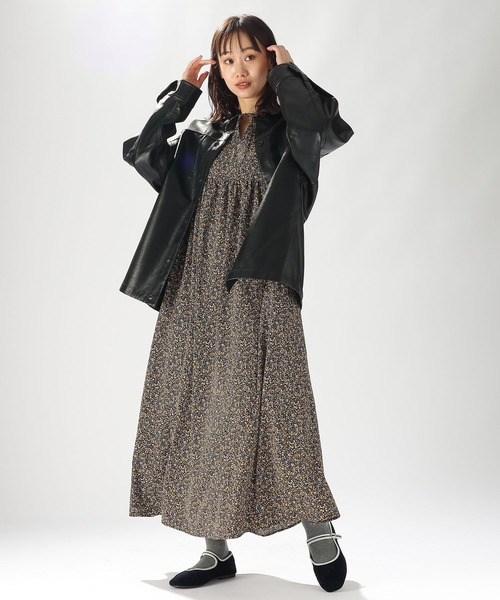 niko and...(ニコアンド)の「フェイクレザーシャツジャケット(その他アウター・レディース・ブラック・FREE)」の3枚目の写真