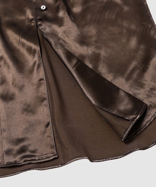 MASU ダークブラウン シルクシャツ 48 最終値下げ MASU シルクシャツ サイズ48