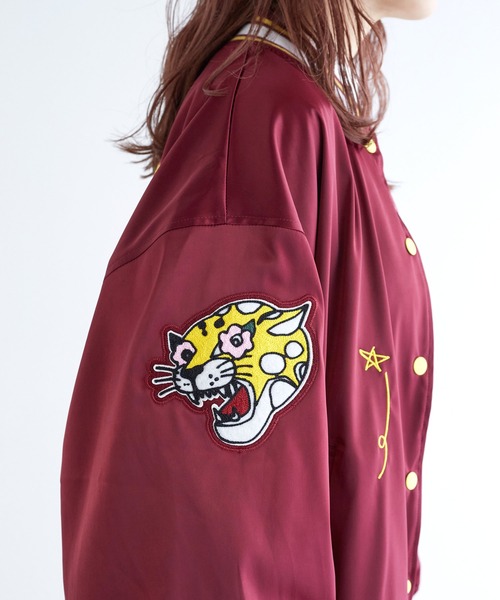 w closet（ダブルクローゼット）の「タイガー刺繍スタジャン（スタジャン・レディース・ボルドー/ブルー・FREE）」の10枚目の写真