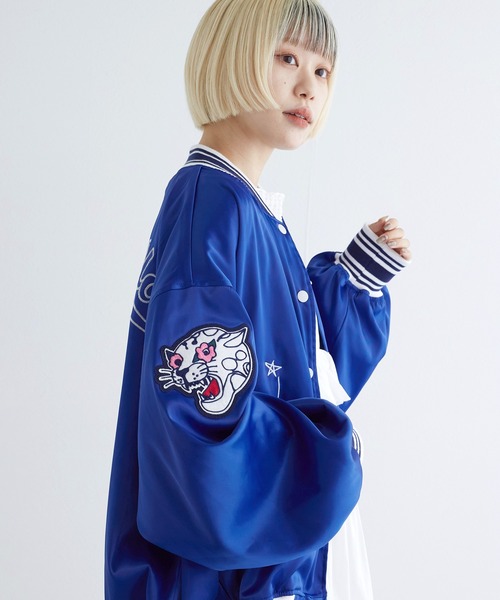 w closet（ダブルクローゼット）の「タイガー刺繍スタジャン（スタジャン・レディース・ボルドー/ブルー・FREE）」の15枚目の写真