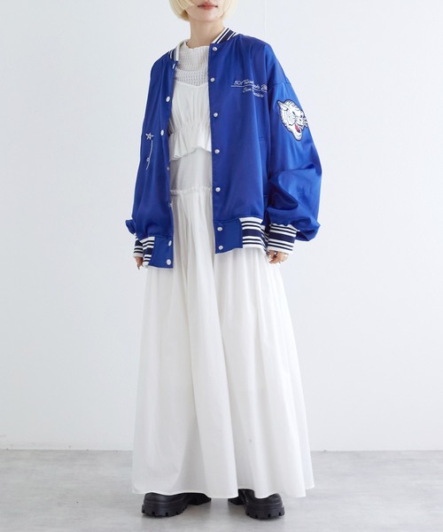 w closet（ダブルクローゼット）の「タイガー刺繍スタジャン（スタジャン・レディース・ボルドー/ブルー・FREE）」の16枚目の写真