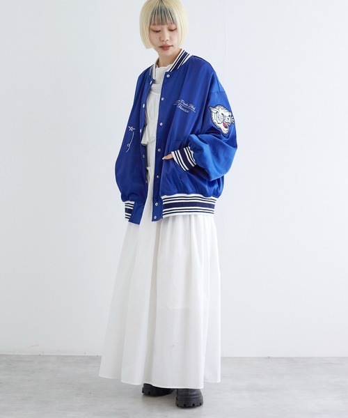 w closet（ダブルクローゼット）の「タイガー刺繍スタジャン（スタジャン・レディース・ボルドー/ブルー・FREE）」の19枚目の写真