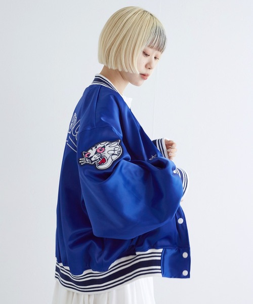 w closet（ダブルクローゼット）の「タイガー刺繍スタジャン（スタジャン・レディース・ボルドー/ブルー・FREE）」の21枚目の写真