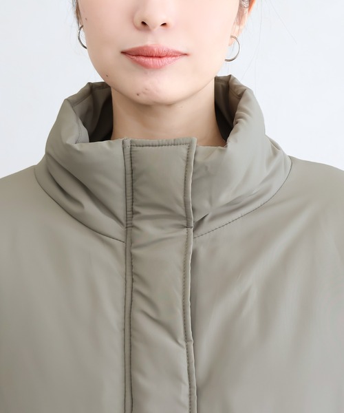 Social GIRL（ソーシャルガール）の「2WAYスタンドカラーキルトコート/キルティングベスト（ベスト・レディース・カーキ/アイボリー/ブラック・M）」の21枚目の写真