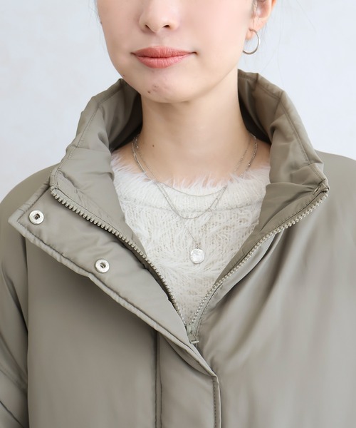 Social GIRL（ソーシャルガール）の「2WAYスタンドカラーキルトコート/キルティングベスト（ベスト・レディース・カーキ/アイボリー/ブラック・M）」の22枚目の写真