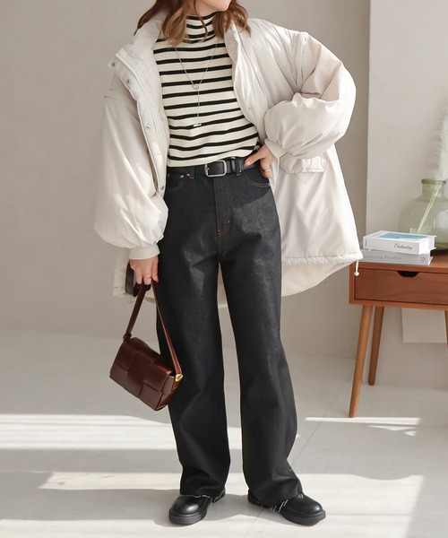 Social GIRL（ソーシャルガール）の「2WAYスタンドカラーキルトコート/キルティングベスト（ベスト・レディース・カーキ/アイボリー/ブラック・M）」の10枚目の写真