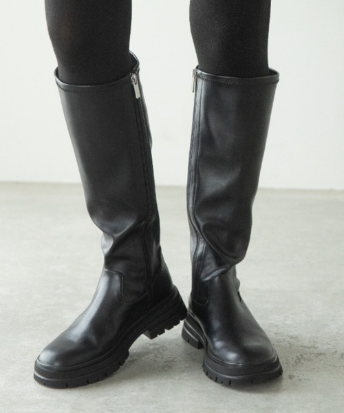 HEAL ME（ヒールミー）の「heal me ヒールミー レディース ボリュームソールロングブーツ【ストレッチ】厚底 223919（ブーツ・レディース・ブラック/ブラウン・23.5cm/24.0cm/23.0cm/24.5cm/22.5cm）」の5枚目の写真