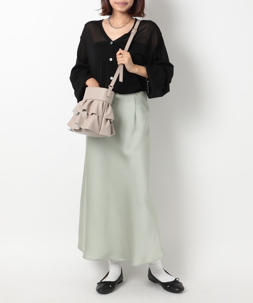 MIAN （ミアン）の「【MIAN】フェイクレザーフェミニンショルダーバッグ 2231-239-1（ショルダーバッグ・レディース・グレイッシュベージュ/ブルー/ブラック・FREE）」の17枚目の写真