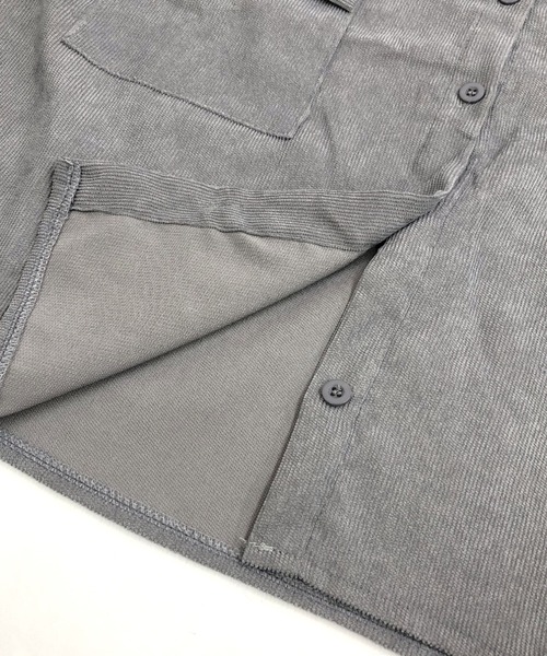 セール】ボリュームスリーブクロップド丈コーデュロイシャツ（シャツ