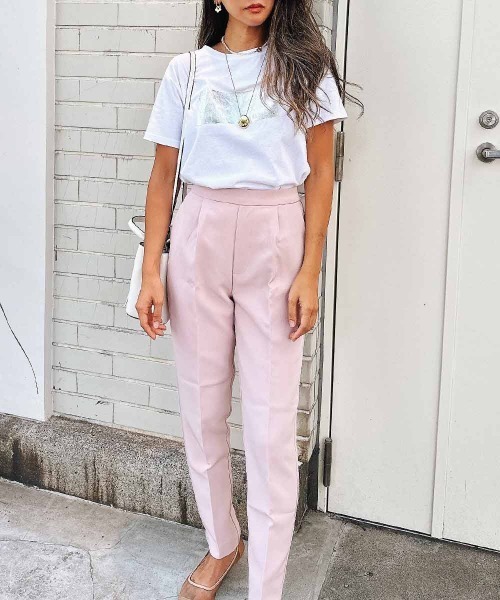 esutoreja（エストレジャ）の「シルバープリントTシャツ（Tシャツ/カットソー・レディース・ホワイト/ブラック・FREE）」の4枚目の写真