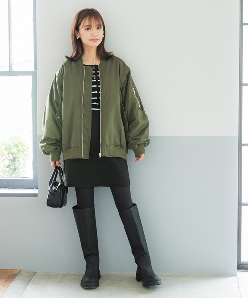 coca（coca）（コカ）の「2wayデタッチャブルMA-1（MA-1・レディース・カーキ・M/L）」の2枚目の写真