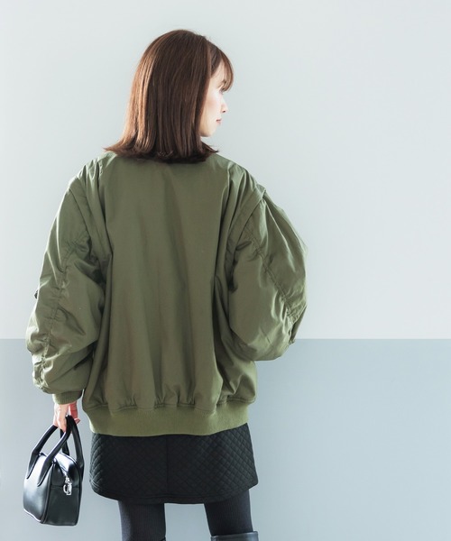 coca（coca）（コカ）の「2wayデタッチャブルMA-1（MA-1・レディース・カーキ・M/L）」の3枚目の写真