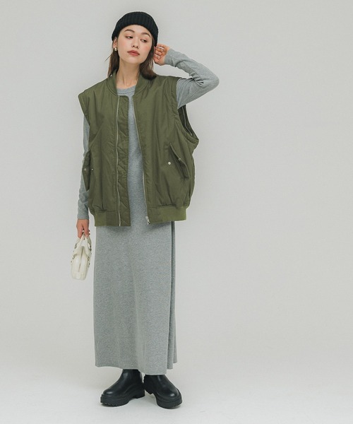 coca（coca）（コカ）の「2wayデタッチャブルMA-1（MA-1・レディース・カーキ・M/L）」の6枚目の写真
